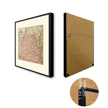 Load image into Gallery viewer, West Virginia Vintage Antique Map Wall Art Home Decor Gift Ideas Canvas Print Custom Picture Frame
