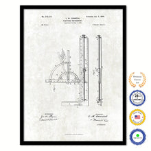 Load image into Gallery viewer, 1900 Plotting Instrument Old Patent Art Print on Canvas Custom Framed Vintage Home Decor Wall Decoration Great for Gifts
