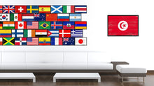 Load image into Gallery viewer, Tunisia Country National Flag Vintage Canvas Print with Picture Frame Home Decor Wall Art Collection Gift Ideas
