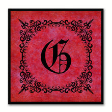 Load image into Gallery viewer, Alphabet G Red Canvas Print Black Frame Kids Bedroom Wall Décor Home Art
