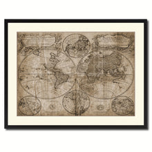 Load image into Gallery viewer, World Vintage Sepia Map Canvas Print, Picture Frame Gifts Home Decor Wall Art Decoration
