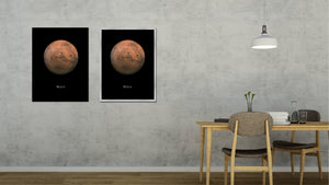 Mars Print on Canvas Planets of Solar System Silver Picture Framed Art Home Decor Wall Office Decoration