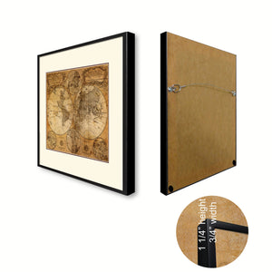 World Vintage Antique Map Wall Art Home Decor Gift Ideas Canvas Print Custom Picture Frame