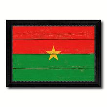 Load image into Gallery viewer, Burkina Faso Country Flag Vintage Canvas Print with Black Picture Frame Home Decor Gifts Wall Art Decoration Artwork
