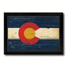 Load image into Gallery viewer, Colorado State Vintage Flag Canvas Print with Black Picture Frame Home Decor Man Cave Wall Art Collectible Decoration Artwork Gifts
