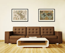 Load image into Gallery viewer, America Vintage Antique Map Wall Art Home Decor Gift Ideas Canvas Print Custom Picture Frame
