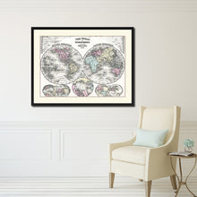 Load image into Gallery viewer, World Vintage Antique Map Wall Art Home Decor Gift Ideas Canvas Print Custom Picture Frame
