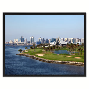 Dubai Creek Golf Course Photo Canvas Print Pictures Frames Home Décor Wall Art Gifts