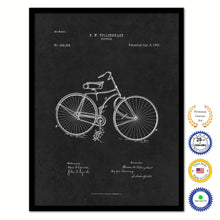 Load image into Gallery viewer, 1891 Bicycle Old Patent Art Print on Canvas Custom Framed Vintage Home Decor Wall Decoration Great for Gifts
