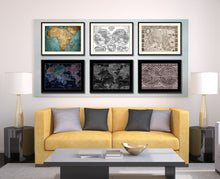 Load image into Gallery viewer, Asia Vintage Sepia Map Canvas Print, Picture Frame Gifts Home Decor Wall Art Decoration
