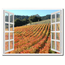Load image into Gallery viewer, Wine Vineyards Sonoma California Picture French Window Framed Canvas Print Home Decor Wall Art Collection
