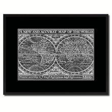 Load image into Gallery viewer, The World Vintage Monochrome Map Canvas Print, Gifts Picture Frames Home Decor Wall Art
