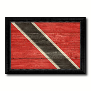 Trinidad Country Flag Texture Canvas Print with Black Picture Frame Home Decor Wall Art Decoration Collection Gift Ideas