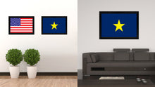 Load image into Gallery viewer, Burnet&#39;s 1st Texas Republic 1836-1839 Military Flag Canvas Print Black Picture Frame Gifts Home Decor Wall Art
