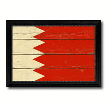 Load image into Gallery viewer, Bahrain Country Flag Vintage Canvas Print with Black Picture Frame Home Decor Gifts Wall Art Decoration Artwork
