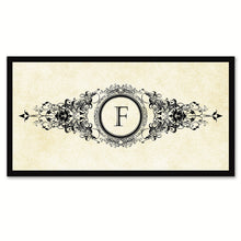 Load image into Gallery viewer, Alphabet Letter F White Canvas Print Black Frame Kids Bedroom Wall Décor Home Art
