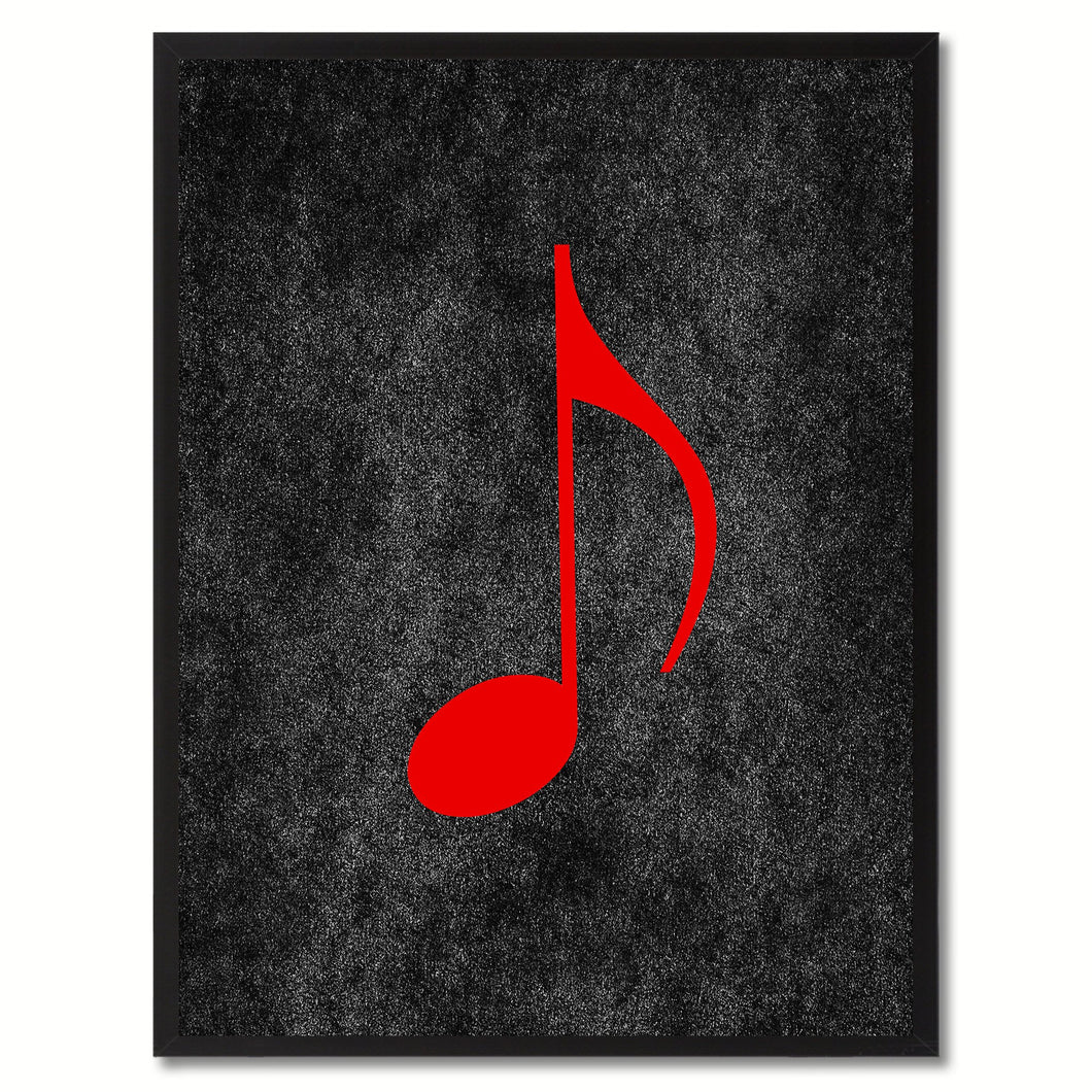 Quaver Music Black Canvas Print Pictures Frames Office Home Décor Wall Art Gifts