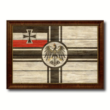 Load image into Gallery viewer, Imperial German Navy 1867-1871 War Military Flag Texture Canvas Print with Brown Picture Frame Home Decor Wall Art Gifts
