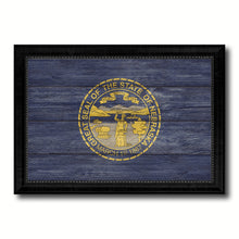 Load image into Gallery viewer, Nebraska State Flag Texture Canvas Print with Black Picture Frame Home Decor Man Cave Wall Art Collectible Decoration Artwork Gifts
