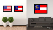 Load image into Gallery viewer, Georgia State Flag Canvas Print with Custom Black Picture Frame Home Decor Wall Art Decoration Gifts
