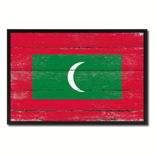 Load image into Gallery viewer, Maldives Country National Flag Vintage Canvas Print with Picture Frame Home Decor Wall Art Collection Gift Ideas
