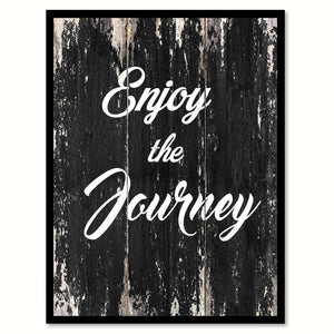 Enjoy the journey Motivational Quote Saying Canvas Print with Picture Frame Home Decor Wall Art