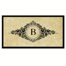 Load image into Gallery viewer, Alphabet Letter B Brown Canvas Print, Black Custom Frame
