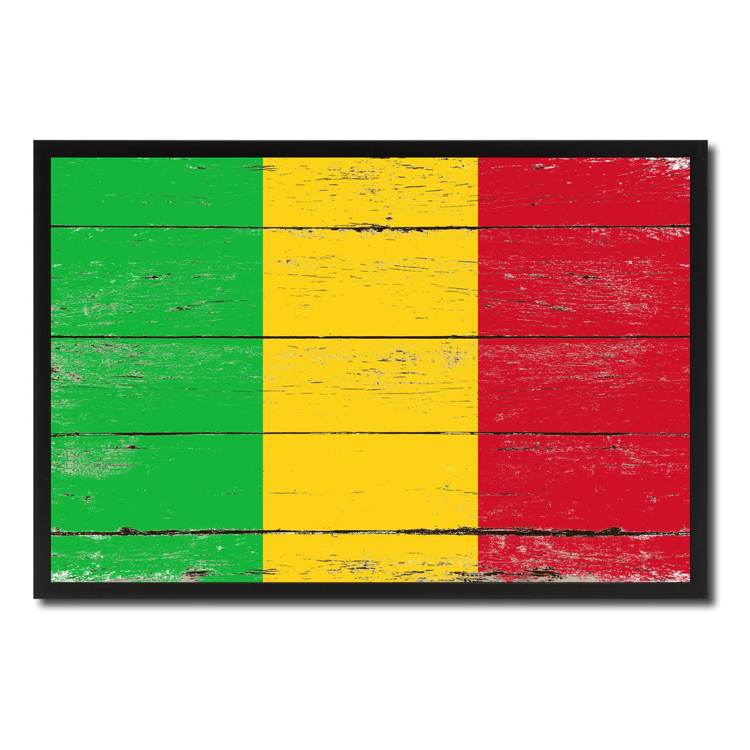 Mali Country National Flag Vintage Canvas Print with Picture Frame Home Decor Wall Art Collection Gift Ideas