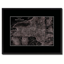 Load image into Gallery viewer, New York Vintage Vivid Sepia Map Canvas Print, Picture Frames Home Decor Wall Art Decoration Gifts
