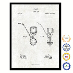 1870 Tobacco Pipe Old Patent Art Print on Canvas Custom Framed Vintage Home Decor Wall Decoration Great for Gifts