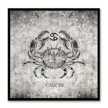 Load image into Gallery viewer, Zodiac Cancer Horoscope Black Canvas Print, Black Custom Frame
