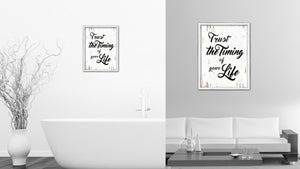 Trust The Timing Of Your Life Vintage Saying Gifts Home Decor Wall Art Canvas Print with Custom Picture Frame
