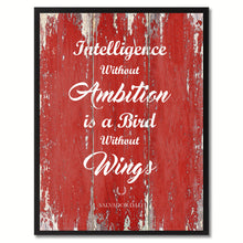 Load image into Gallery viewer, Intelligence without ambition is a bird without wings - Salvador Dali Inspirational Quote Saying Gift Ideas Home Decor Wall Art, Red
