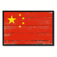 Load image into Gallery viewer, China Country National Flag Vintage Canvas Print with Picture Frame Home Decor Wall Art Collection Gift Ideas
