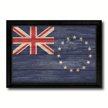 Load image into Gallery viewer, Cook Islands Country Flag Texture Canvas Print with Black Picture Frame Home Decor Wall Art Decoration Collection Gift Ideas
