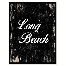 Load image into Gallery viewer, Long Beach City Vintage Sign Black Framed Canvas Print Home Decor Wall Art Collectible Decoration Artwork Gifts
