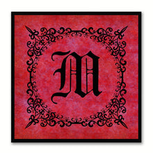 Load image into Gallery viewer, Alphabet M Red Canvas Print Black Frame Kids Bedroom Wall Décor Home Art
