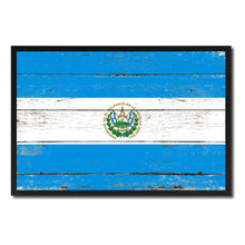 Load image into Gallery viewer, El Salvador Country National Flag Vintage Canvas Print with Picture Frame Home Decor Wall Art Collection Gift Ideas

