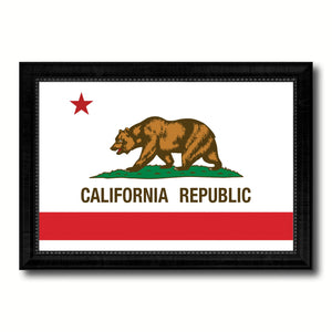 California State Flag Canvas Print with Custom Black Picture Frame Home Decor Wall Art Decoration Gifts