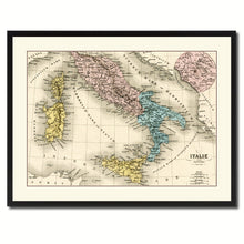 Load image into Gallery viewer, Italy Rome Vintage Antique Map Wall Art Home Decor Gift Ideas Canvas Print Custom Picture Frame
