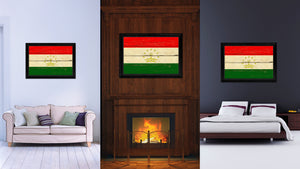 Tajikistan Country Flag Vintage Canvas Print with Black Picture Frame Home Decor Gifts Wall Art Decoration Artwork