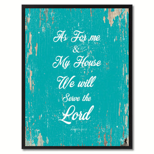 As for me & my house we will serve the Lord Religious Quote Saying Gift Ideas Home Decor Wall Art