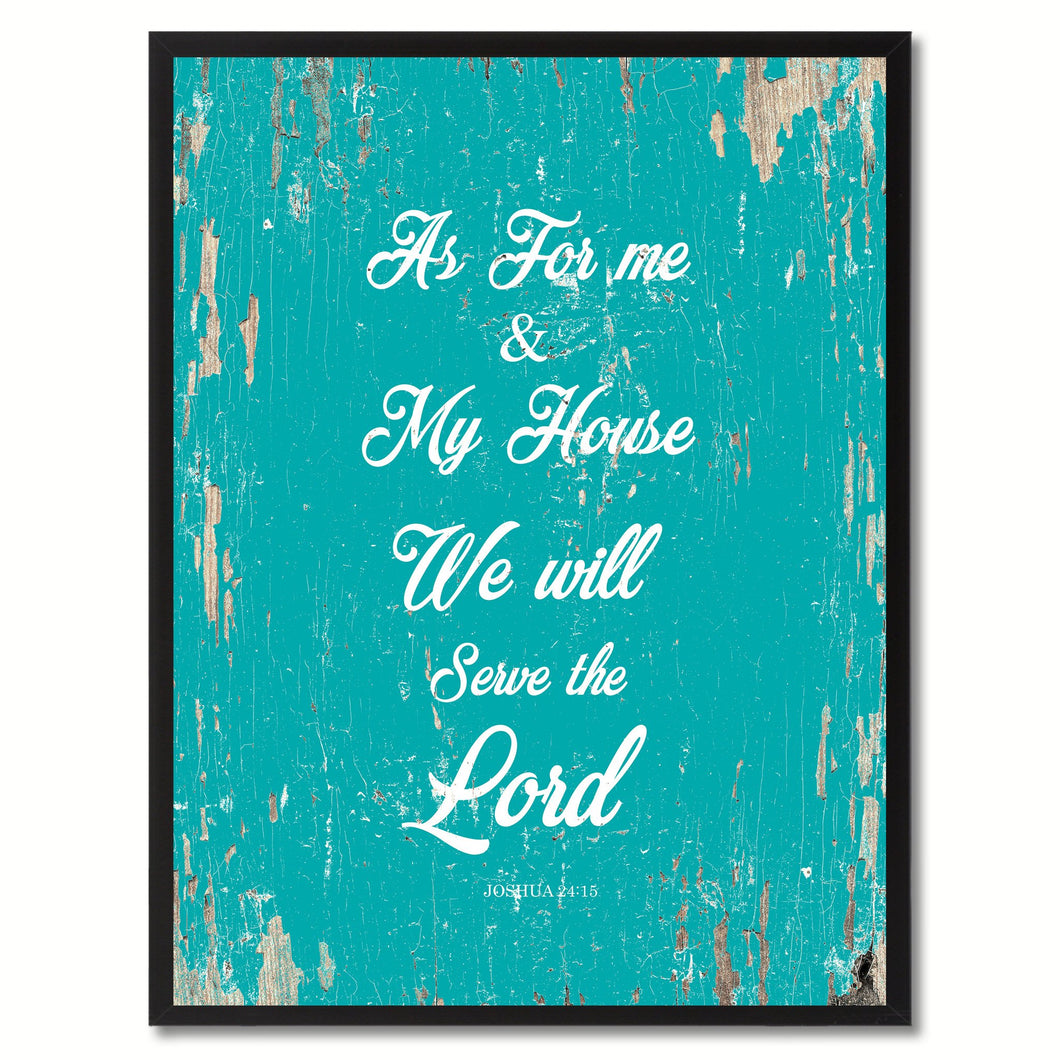 As for me & my house we will serve the Lord Religious Quote Saying Gift Ideas Home Decor Wall Art