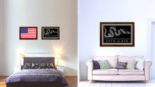 Load image into Gallery viewer, US Join or Die Snake Colonial Revolutionary War Military Flag Canvas Print with Brown Picture Frame Home Decor Wall Art Gift Ideas
