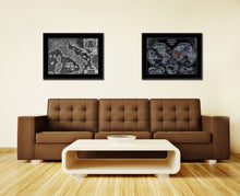 Load image into Gallery viewer, Italy Vintage Monochrome Map Canvas Print, Gifts Picture Frames Home Decor Wall Art

