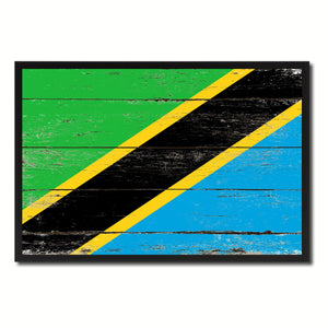 Tanzania Country National Flag Vintage Canvas Print with Picture Frame Home Decor Wall Art Collection Gift Ideas