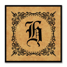 Load image into Gallery viewer, Alphabet H Brown Canvas Print Black Frame Kids Bedroom Wall Décor Home Art
