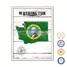 Load image into Gallery viewer, Washington Flag Gifts Home Decor Wall Art Canvas Print with Custom Picture Frame
