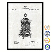 Load image into Gallery viewer, 1895 Stove Old Patent Art Print on Canvas Custom Framed Vintage Home Decor Wall Decoration Great for Gifts
