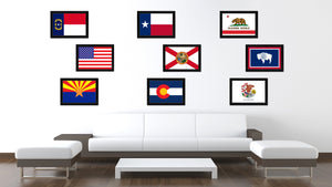 Florida State Flag Canvas Print with Custom Black Picture Frame Home Decor Wall Art Decoration Gifts